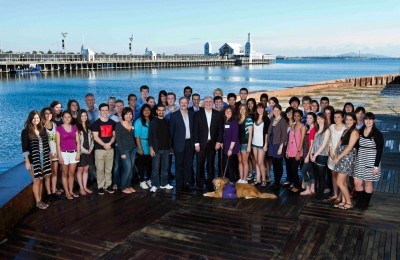 Participants in the 2011 Ancora Imparo Student Leadership Program with Vice-Chancellor Professor Ed Byrne 