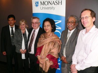 Mr Hadi Sapto Pambrastoro, Acting Consul General for Indonesia in Melbourne, Professor Rae Frances, Professor Owen Hughes, Professor Armida Alisjahbana, Mr Bas Koesasi, and Professor Stephen King