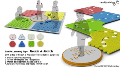 The Reach and Match allows blind children to learn while exploring their environment