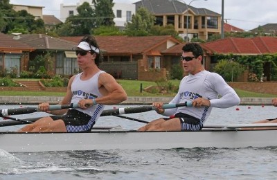 Michael Poulter (left) in action