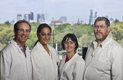 Dr David Morton, PhD student Gemma Nassta, Dr Michelle McIntosh, Dr Richard Prankerd