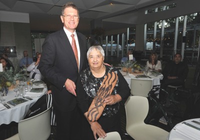 Premier Ted Baillieu and Aunty Joan Vickery AO, Photo: Wayne Quilliam