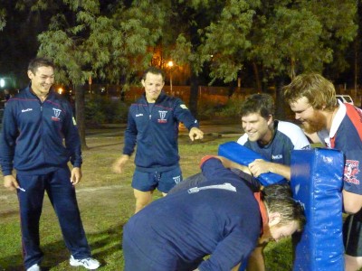 Gareth Delve and Heath Tessmann at MURCs training session