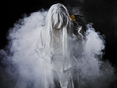 Jill Orr, Between Somewhere and Nowhere-Listen, 2011. Photographer, Christina Simons for Jill Orr. Copyright the artist. Inkjet print on crane silver rag. 105 x 145cm. Courtesy of the artist and Jenny Port Gallery