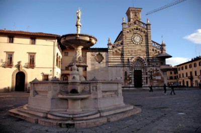 The town square in Prato
