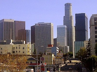 Los Angeles financial district. Credit: Robin Mashal