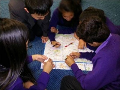 Year 7 students researching their community as part of Youth Action