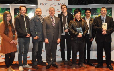 Target 2030 Winners, Tania Romano, James Roberton, Ali Jafari, Minister Dalla-Riva, James Patrick, Beichen Nan, Sam Karopoulos, Todd Linnett