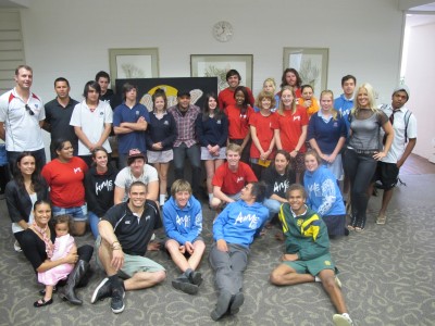 AIME mentees and mentors with co-ordinator Kyle Vander-Kuyp (front row 3rd from left)