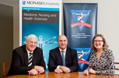 Peter Hudson AM, Ted Whitten Jnr and Professor Gail Risbridger